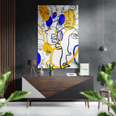 Line Art Brushed Aluminium Dibond Wall Art.